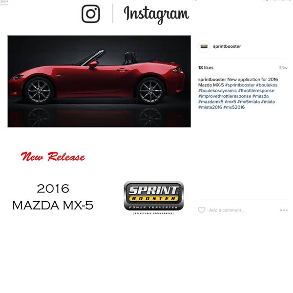 New application for 2016 Mazda MX-5